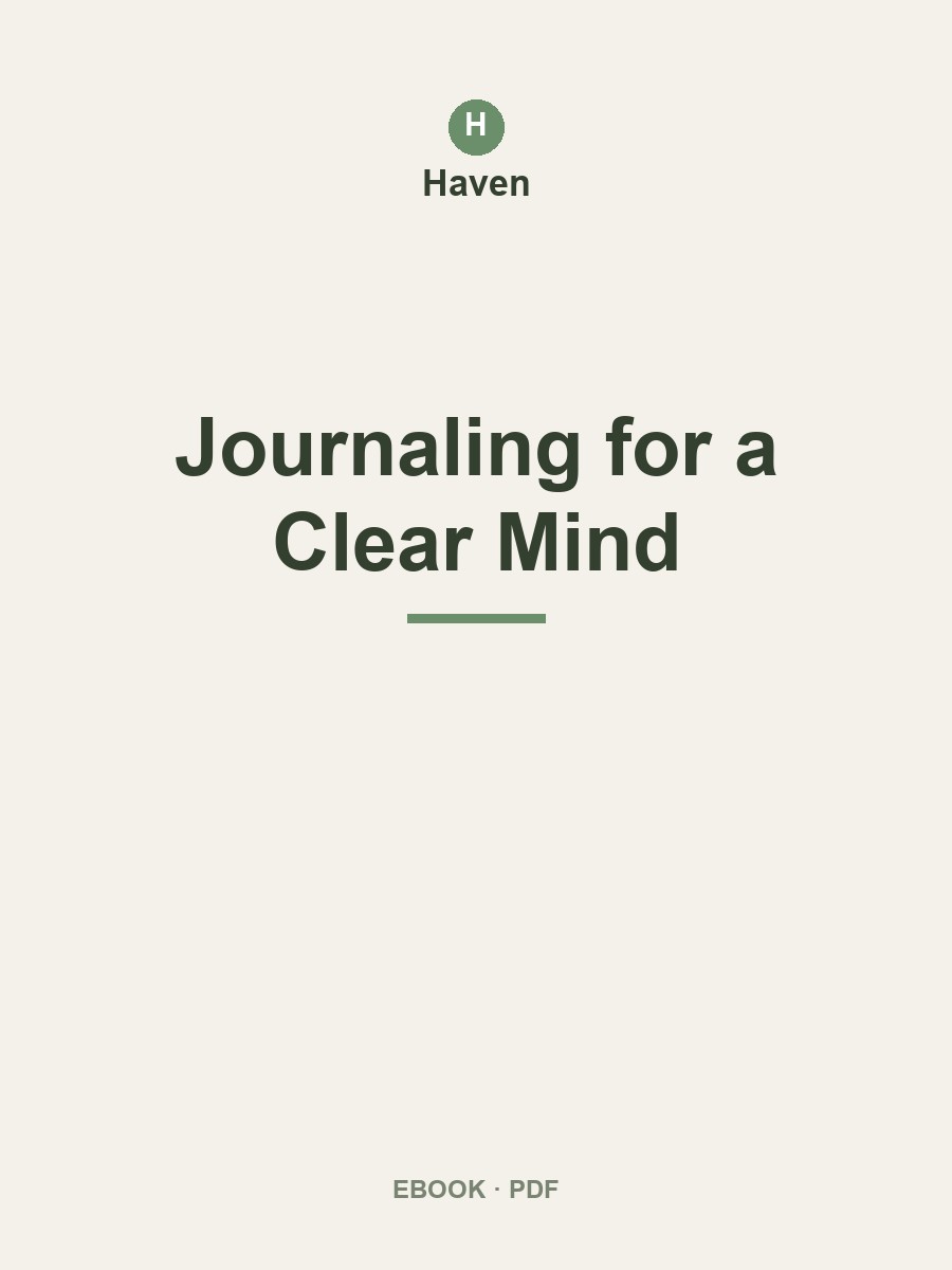 Cover of Journaling for a Clear Mind